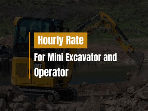 mini excavator hourly rates